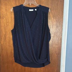Elegant Navy Sleeveless Top